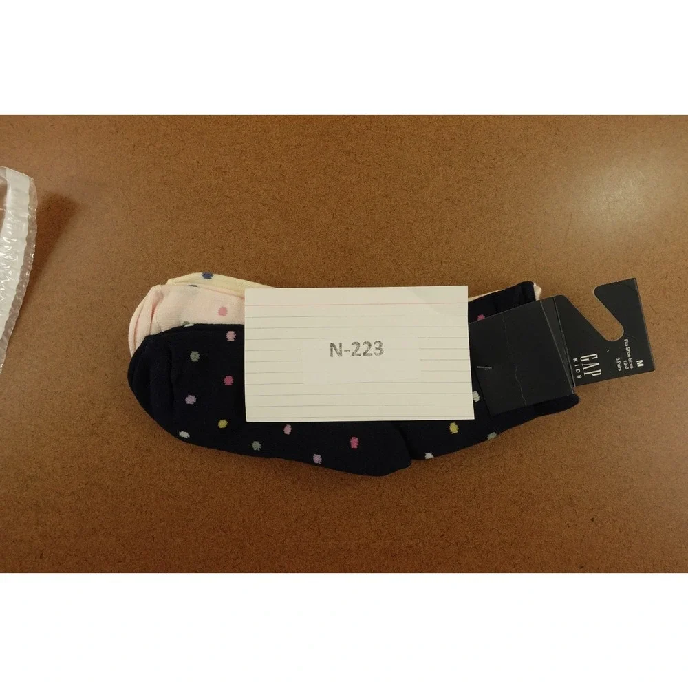 Gap Kids Medium Girls Shoe Size 13-2 Colorful Polka Dot Crew Socks 3 Pairs NWT